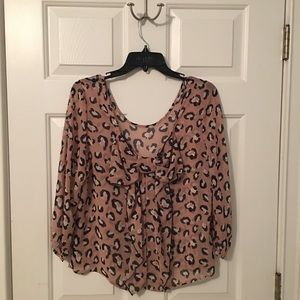  Pink Cheetah Blouse